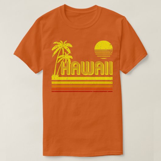 Vintage Hawaii afgeleefde look T-shirt (Design voorkant)