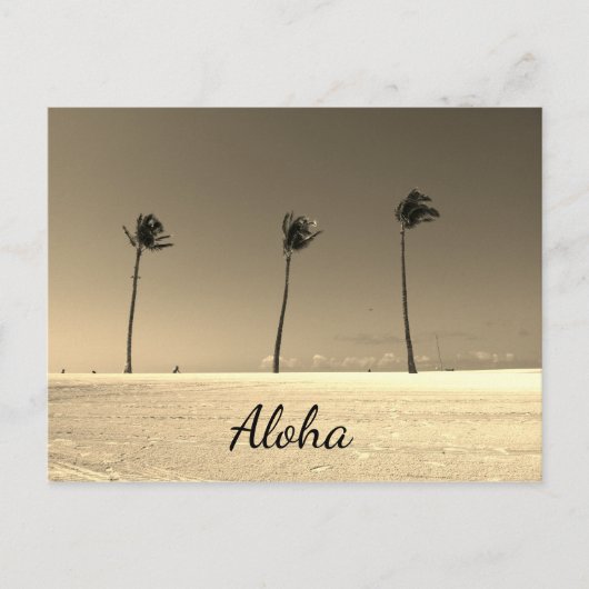 Vintage Hawaii Aloha Briefkaart (Voorkant)