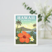 Vintage Hawaii Briefkaart (Staand voorkant)