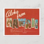 Vintage Hawaii Briefkaart (Voorkant)