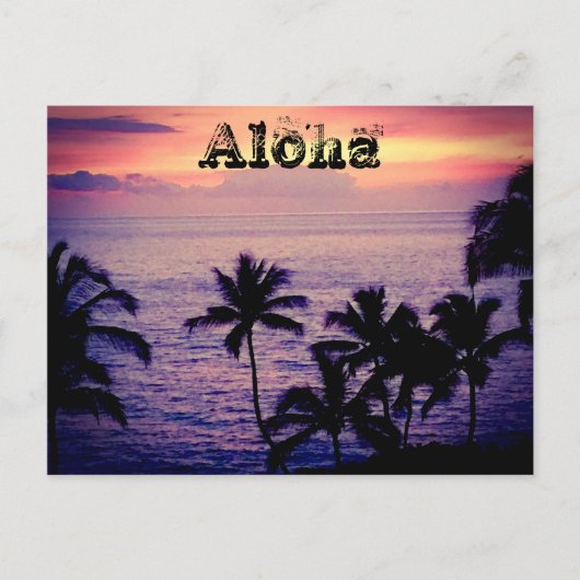 Vintage Hawaii Briefkaart (Voorkant)
