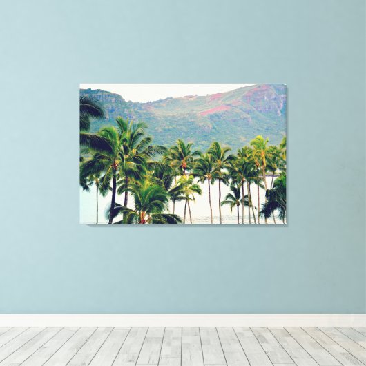 Vintage Hawaii Canvas Afdruk (Insitu (Houten vloer))