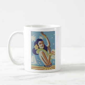 Vintage Hawaii Hula Girl Koffiemok