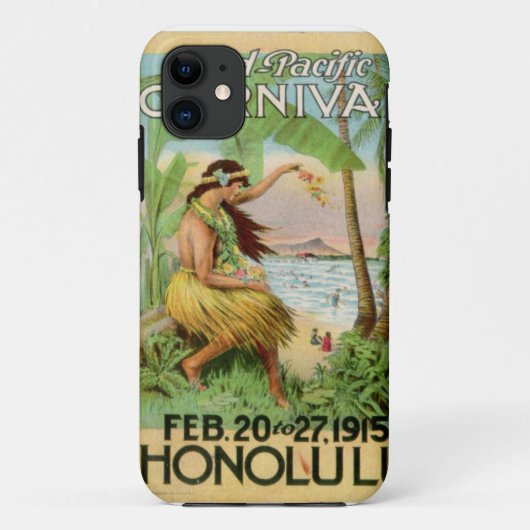 vintage hawaii iphone case (Achterkant)