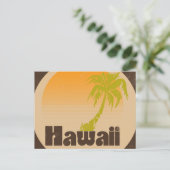 Vintage Hawaii Logo Briefkaart (Staand voorkant)