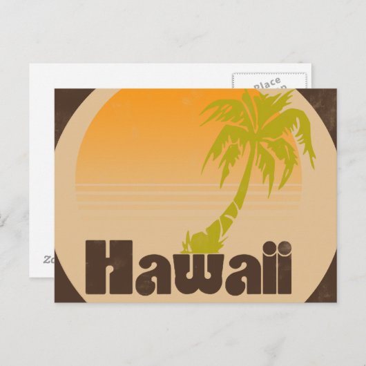 Vintage Hawaii Logo Briefkaart (Voorkant / Achterkant)