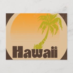 Vintage Hawaii Logo Briefkaart