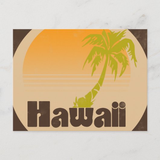 Vintage Hawaii Logo Briefkaart (Voorkant)