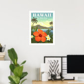 Vintage Hawaii Poster (Thuiskantoor)