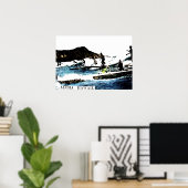 Vintage Hawaii Poster (Thuiskantoor)