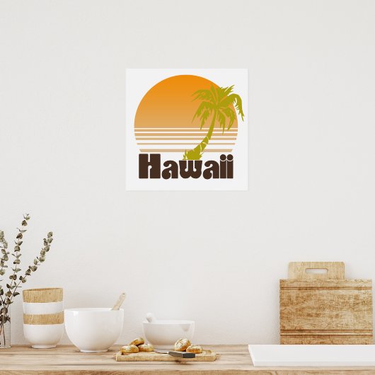 Vintage Hawaii Poster (Keuken)