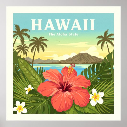 Vintage Hawaii Poster (Voorkant)
