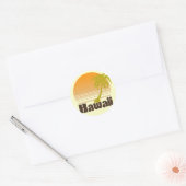 Vintage Hawaii Ronde Sticker (Envelop)