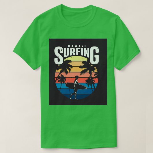 Vintage hawaii surf label t-shirt (Design voorkant)