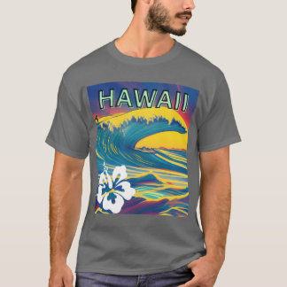 VINTAGE HAWAII SURFING LABEL 5 T-SHIRT