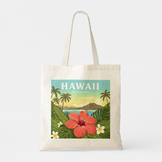 Vintage Hawaii Tote Bag (Achterkant)