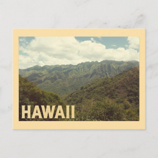 Vintage Hawaii Travel Briefkaart (Voorkant)