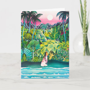 Vintage Hawaii Travel Poster Briefkaart