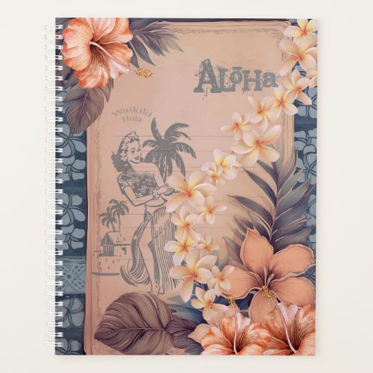 Vintage Hawaii: Wakiki Hula Planner (Voorkant)