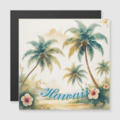 Vintage Hawaiiaanse Reis Honolulu Magnetische Kaar (Voorkant / Achterkant)
