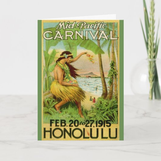 Vintage Hawaiiaanse Reis Kaart (Voorkant)