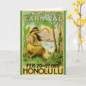 Vintage Hawaiiaanse Reis Kaart (Gele Bloem)