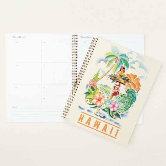 Vintage Hawaiiaanse Reisposter Planner (Display)
