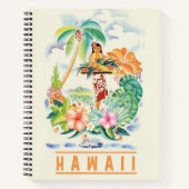 Vintage Hawaiiaanse Reisposter Planner Notitieboek (Voorkant)