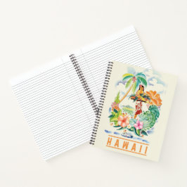 Vintage Hawaiiaanse Reisposter Planner Notitieboek