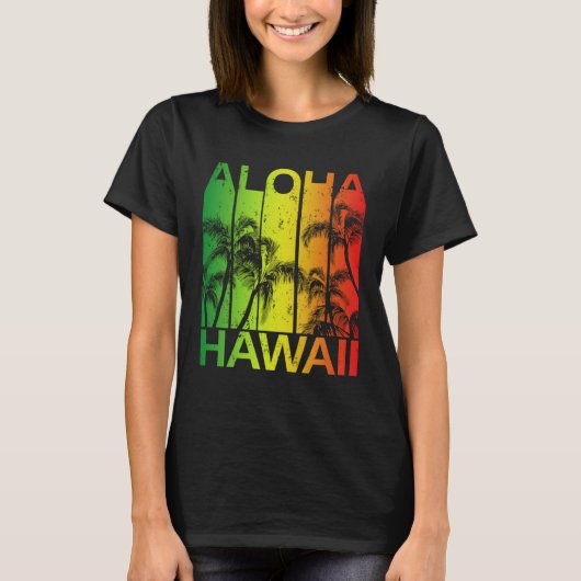 Vintage Hawaiian Islands Aloha T-shirt (Voorkant)