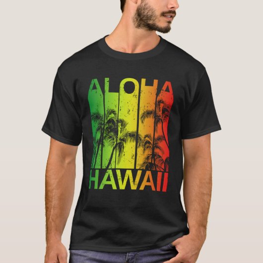 Vintage Hawaiian Islands Aloha T-shirt (Voorkant)