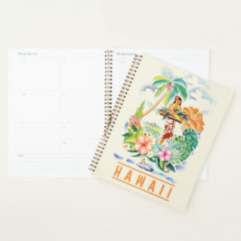 Vintage Hawaiian Travel Poster Planner