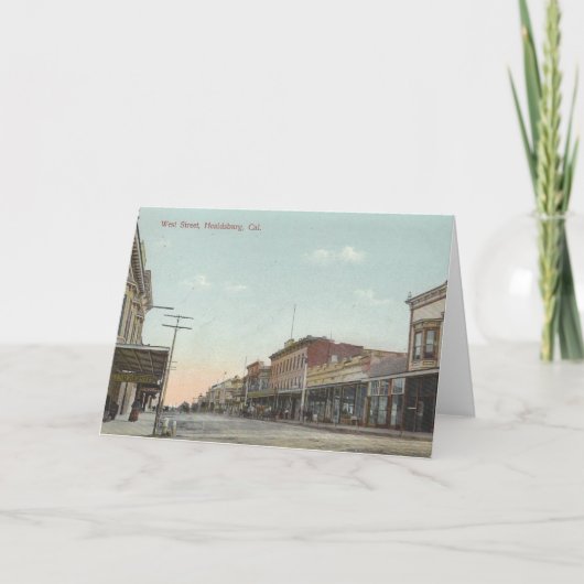 Vintage Healdsburg Californië Kaart (Voorkant)