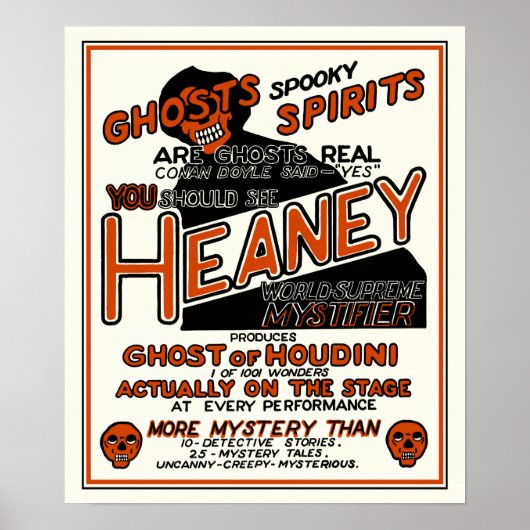 Vintage Heaney Spook Show Poster (Voorkant)