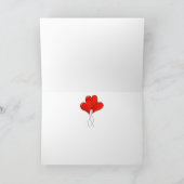 Vintage heart-ballons - Customized Kaart (Binnen)