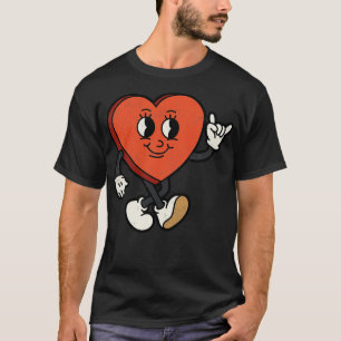 Vintage Heart cartoon Heavy Metal Duivelshoorn Roc T-shirt
