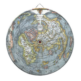 Vintage Heart Shaped Antiek Wereldkaart Peter Apia Dartbord