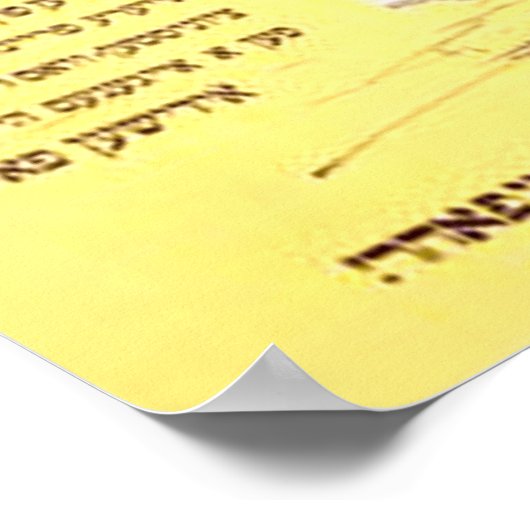 Vintage Hebreeuws Poster (Hoek)