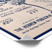 Vintage - Hebreeuwse muziek Poster (Hoek)