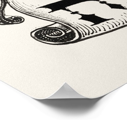 Vintage Hebrew Alphabet Poster (Hoek)