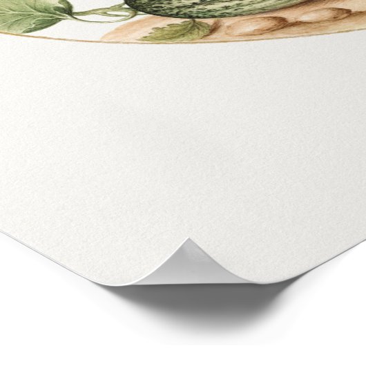 Vintage Hedgehog Poster (Hoek)