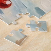 Vintage Hedgehog with Christmas Berry Basket Legpuzzel (Zijkant)