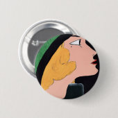 Vintage heeft de Button van de look (Voorkant /achterkant)