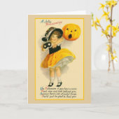 Vintage - heel Halloween, Kaart (Gele Bloem)