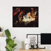 Vintage Heilige Jezus, poster schilderdruk (Thuiskantoor)