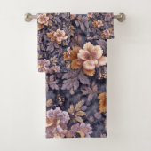 Vintage Heirloom Petals purple floral Bad Handdoek (Insitu)