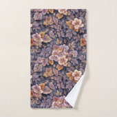 Vintage Heirloom Petals purple floral Bad Handdoek (Handdoek)