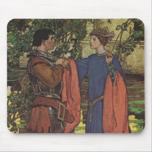 Vintage heldenprins ridder schitterend harnas prin muismat