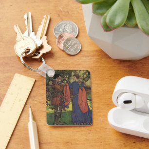 Vintage heldenprins ridder schitterend harnas prin sleutelhanger