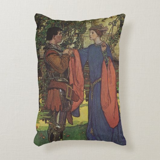Vintage heldenprins ridder schitterende wapenrusti accent kussen (Voorkant(Verticaal))